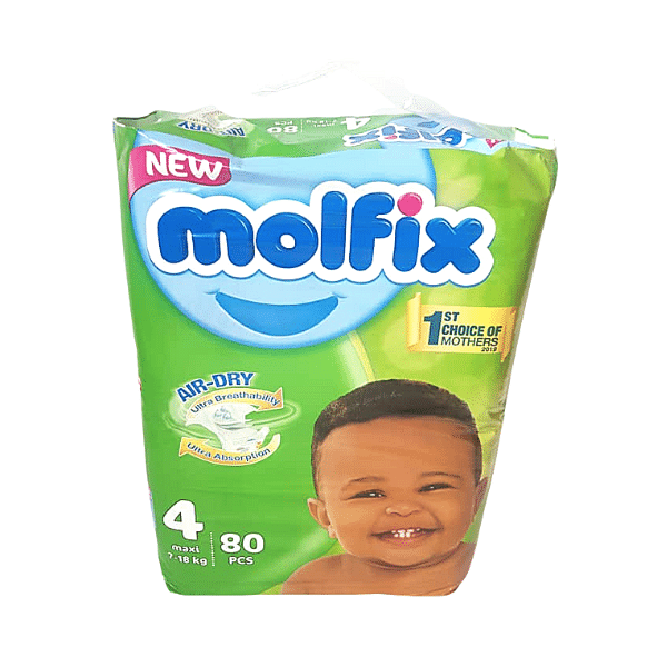 Molfix Airdry baby diapers size 4 – 80pieces