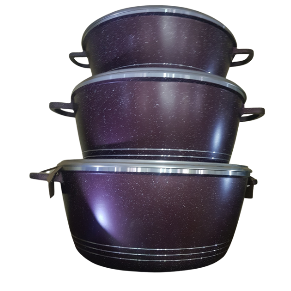 Large set purple dishes – 3 pieces